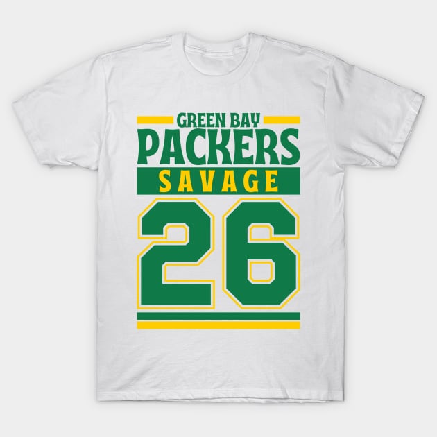 Green Bay Packers Savage 26 Edition 3 T-Shirt by Astronaut.co